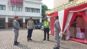 Pastikan Situasi Kondusif, Polsek Senen Gelar Patroli Ke Kantor KPUD DKI Jakarta