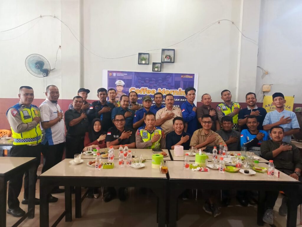 Satlantas polres Nagan Raya coffee morning bersama wartawan