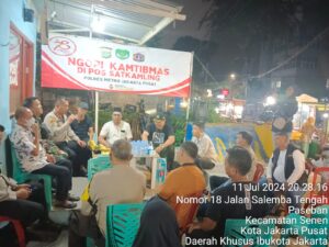 Ngopi Kamtibmas”Polsek Senen Serap Informasi Warga