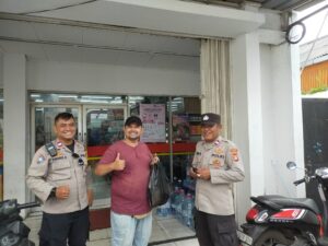 Kapolsubsektor Pasar Gaplok Dan Bhabinkamtibmas Kelurahan Kramat Sampaikan Imbauan Kamtibmas