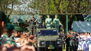 Yonarhanud 16 Kostrad Menerima Kunjungan Kerja Panglima Divisi Infanteri 3 Kostrad