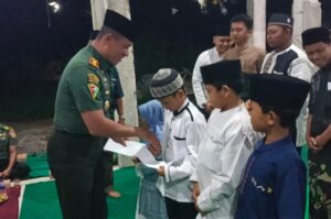 Danbrigif 9 Kostrad Menghadiri Acara Dzikir Dan Doa Bersama Serta Santunan Kepada Yatim Piatu