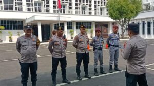 Pengamanan Massa Aksi Aliansi Mahasiswa Anti Korupsi di KPU RI