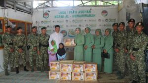 Indah Berbagi Menyambut HUT ke-62 Yonarmed 12 Kostrad