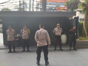 Pengamanan Giat Front Mahasiswa Pelajar Maluku Utara Kantor DPP Partai Nasdem