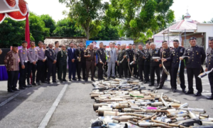 Kapolres Minsel musnahkan ribuan knalpot tidak sesuai spesifikasi