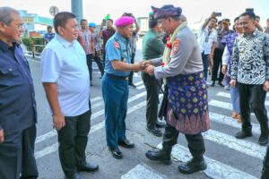 Danlantamal I Sambut Kedatangan Kapolda Sumut Yang Baru