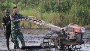 Prajurit Yonif 755 Kostrad Mengikuti Pelatihan Alat dan Mesin Pertanian