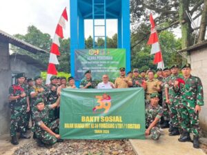 Danyonbekang 1 Kostrad Resmikan Sumur Bor untuk Ketersediaan Air Bersih Bagi Masyarakat