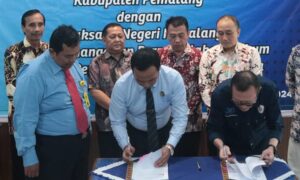 Kerja Sama Di Bidang Hukum Dan Tata Usaha Negara Ditanda Tangani Bersama Antara Perumda Tirta Mulia Dan Kejaksaan Negeri Pemalang