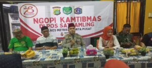 Bareng Warga “Ngopi Kamtibmas” Dan Kapolsek Metro Tanah Abang Di RPTRA Hati Suci