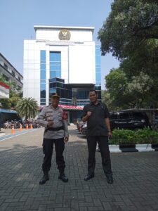 Kapolsubsektor Juanda Lakukan Pengamanan Rencana Aksi Unjuk Rasa di Kantor DKPP Jakarta