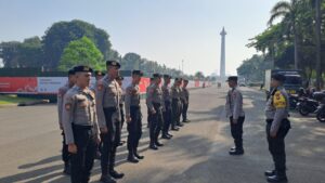 Apel Pengamanan dan Antisipasi Unjuk Rasa Di Monas Barat Daya Gambir.