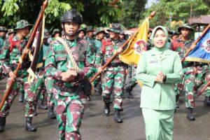 Tradisi Pergantian Pimpinan Yonif 754 Kostrad, Mayor Inf Arief Handoko Usman Jalani Tradisi Satuan