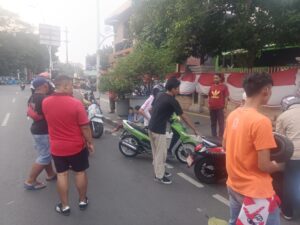Patroli Kapolsubsektor Sarinah Depan Stasiun Cikini Aksi Suporter Persija