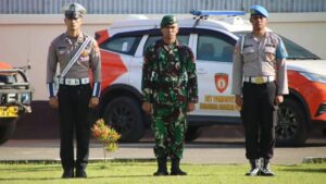 Yonif 755 Kostrad Ikuti Apel Gelar Pasukan Pengamanan Pemilihan Bupati dan Wakil Bupati Kab. Merauke TA 2024