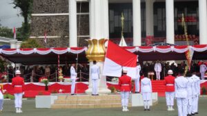 Komandan Kodim 1710/Mimika Laksanakan Upacara Peringatan HUT Ke-79 Republik Indonesia