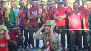 Prajurit Yonif 431 Kostrad dan Keluarga Besar Meriahkan HUT Ke-79 RI dengan Berbagai Perlombaan