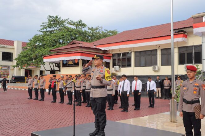 
 Dalam rangka Operasi Mantap Praja Seulawah tahun 2024, Polres Nagan Raya Gelar Apel Pasukan