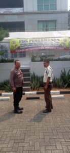 Patroli Siang Hari Polsek Metro Tanah Abang Dan Sambangi Petugas Keamanan Bawaslu Kota Adm Jakarta Pusat