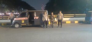 Patroli Polsek Metro Menteng Melaksanakan Kegiatan Strong Point Malam Hari