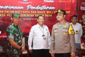 Kapolres Metro Depok dan Dandim 0508 Kota Depok Amankan Pendaftaran paslon Walikota Depok