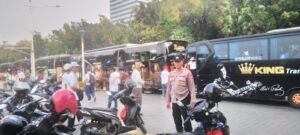 Aiptu Purwanto Monitoring Aksi Unjuk Rasa dari Pensiunan PT. Karakatau Stell di IRTI Monas