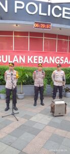 Kabagops Polres Metro Jakarta Pusat AKBP DEDI NURHADI, S. COM Pimpin Apel Siap Pam Antisipasi Longmarch oleh Pimpinan Nasional Front Pergerakan Nasional di Polsubsektor Thamrin.