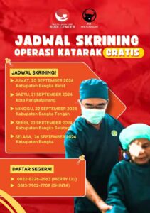 Imam Wahyudi : September Ini Jadwal Skrining Operasi Katarak Gratis YRC ! Yang Belum Segera Daftar Sekarang Juga