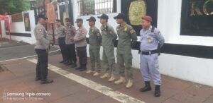 Kapolsubsektor Blora Pimpin Apel di Kantor KPU RI, Menteng.