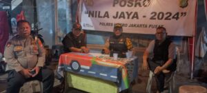 Bhabinkamtibmas Cikini Pemantauan di Posko Nila Jaya 2024, Kali Pasir. Menteng