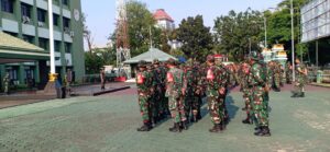 Sukseskan HUT Ke – 79 TNI Di Jakarta, Kodim 0505/JT Melaksanakan Apel Gelar Kesiapan Pasukan