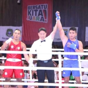 Petarung Waspada yang merupakan seorang Atlet Tinju, Serda Haris Mongga Harus Puas Dengan Medali Perunggu Pada PON XXI Aceh – Sumut 2024