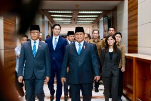 Menhan Prabowo Hadiri Rapat Kerja Bersama Komisi I DPR RI