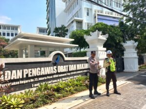 Kapolsubsektor Kayu Awet Sambang Dan Patroli Dialogis Ke Gedung BPOM RI, Berikan Imbauan Kamtibmas Kepada Security