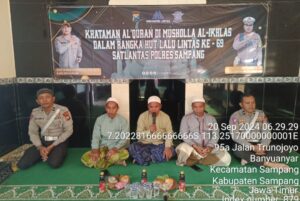 Peringati HUT Lalulintas ke 69, Satlantas Polres Sampang Gelar Khotaman Alqur’an