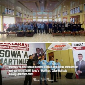 YDC Deklarasikan Dukungan untuk SMART dalam Pilkada Gunungsitoli 2024
