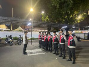 Panit Samapta Pimpin Apel Persiapan Oprasi Cipta Kondisi Malam Hari