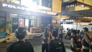 Waka Polsek Johar Baru, Pimpin Apel Persiapan Oprasi Cipta Kondisi Malam Hari