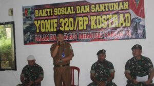 Peringati HUT ke-79 Infanteri, Yonif 320 Kostrad Gelar Bakti Sosial dan Santunan di Desa Tapos untuk