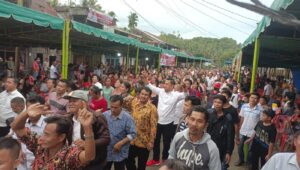 Ribuan Massa Hadiri Pengukuhan Tim Korcam, Kordes Pemenangan Paslon Urut 1 Sokhi-Yusuf