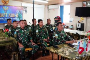 Pelihara Komunikasi, Danyonif 413 Kostrad Ikuti Vicon Bersama Pangdivif 2 Kostrad