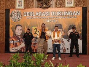 Relawan Bram Mendeklarasikan Dukungan Calon Bupati Dan Wakil Bupati Asep Japar Andreas