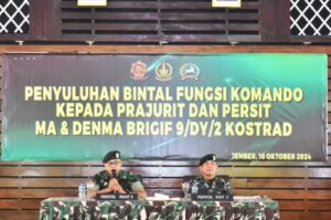 Tim Bintal Divif 2 Kostrad Berikan Pengarahan Bintal Fungsi Komando Kepada Prajurit dan Persit Denma Brigif 9/DY/2 Kostrad