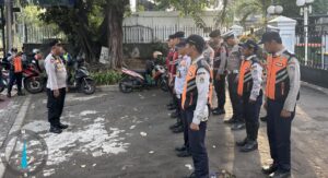 Kapolsubsektor Mangga Dua Selatan Pimpin Apel Pengamanan Pelantikan Presiden dan Wakil Presiden Terpilih