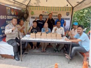Sinergi Tiga Pilar Karang Anyar Pantau Posko Bersama Pemilukada 2024