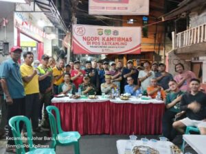 Ngopi Kamtibmas, Polsek Johar Baru Jalin Silahturahmi dan Bangun Sinergitas Dengan Warga Ciptakan Pilkada Aman dan Damai