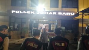 Panit II Opsnal Reskrim, Pimpin Apel Operasi Cipta Kondisi Malam Hari Di Halaman Mapolsek Johar Baru