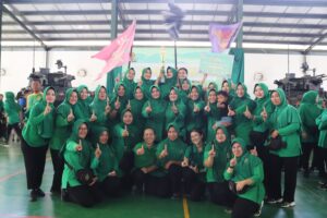 Tarian Perang Julu Siri Menggemparkan Bumi Pakatto, Persit Ranting 4 Yonif 433/Julu Siri Raih Juara 1 Lomba Senam