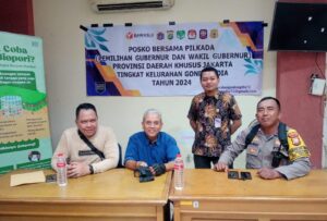 Bhabinkamtibmas Gondangdia Dan Tiga Pilar Di Posko Bersama Untuk Ciptakan Pilkada Aman Dan Damai